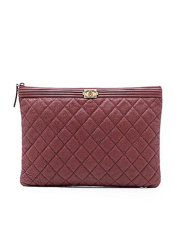 Chanel Medium Quilted Caviar Boy O Case Clutch (view 1)
