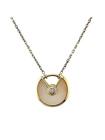 Cartier Cartier Amulet Necklace, 18K Yellow Gold, Mother-of-Pearl, Women's, CARTIER (view 1)