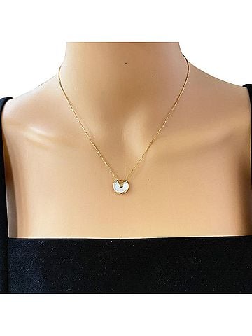 Cartier Cartier Amulet Necklace, 18K Yellow Gold, Mother-of-Pearl, Women's, CARTIER (view 2)