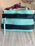 B Makowsky 100% Leather Stripes Blue Teal Leather Tote One size - photo 5