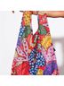 Baggu 100% Nylon Floral Red Blue Tote One size - photo 5