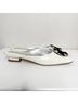 Tory Burch Ivory White Black Mule/Clog Size 7 - photo 5