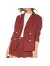 Father's Daughter 100% Cotton Solid Red Blazer Size XS - photo 1