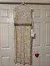 Mac Duggal 100% Poly Graphic Tan Ivory Cocktail Dress Size 12 - photo 6