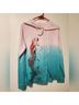 Disney Ombre Pink Green Sweatshirt Size L - photo 3