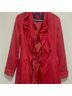 Elle Solid Pink Trenchcoat Size XS - photo 5