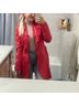 Elle Solid Pink Trenchcoat Size XS - photo 12