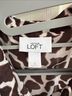LOFT The Original 100% Polyester Print Brown White Tank Top Size S - photo 4