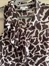 LOFT The Original 100% Polyester Print Brown White Tank Top Size S - photo 3