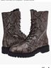 GEOX Snake Print Brown Black Ankle Boots Size 6 - photo 3