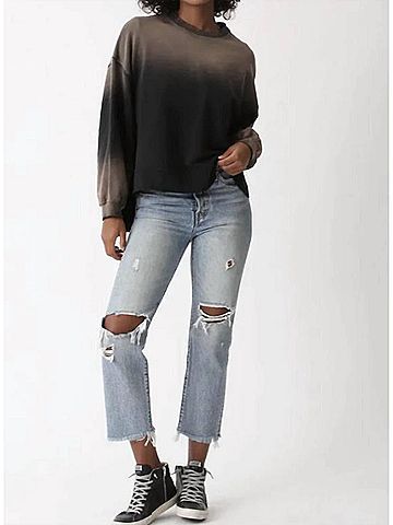 Electric & Rose Apollo Sunbleach Sweatshirt in Onyx/Khaki (view 2)