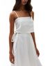 Lanhtropy Solid White Women's Mar Crop Top in White Size L - photo 2