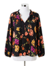 Oddi Floral Black Astrid Floral Top in Black Multi Size S - photo 1