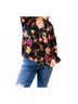 Oddi Floral Black Astrid Floral Top in Black Multi Size S - photo 2