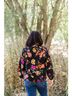 Oddi Floral Black Astrid Floral Top in Black Multi Size S - photo 3