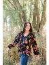 Oddi Floral Black Astrid Floral Top in Black Multi Size S - photo 4