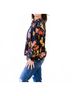 Oddi Floral Black Astrid Floral Top in Black Multi Size S - photo 5