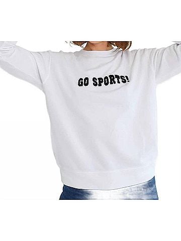 Shiraleah Go Sports Sweatshirt in White (view 2)