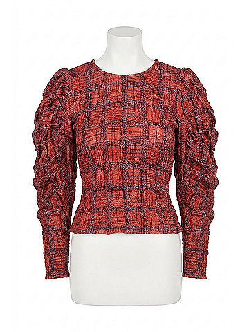 Hunter Bell Natalie Long Sleeve Top in Terracotta (view 1)