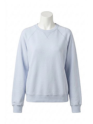 Marine Layer Cloud 9 Fleece Reversible Crewneck Neck Sweatshirt in Soft Chambray (view 1)