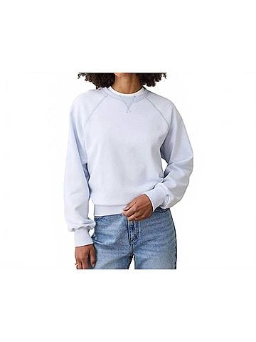 Marine Layer Cloud 9 Fleece Reversible Crewneck Neck Sweatshirt in Soft Chambray (view 2)