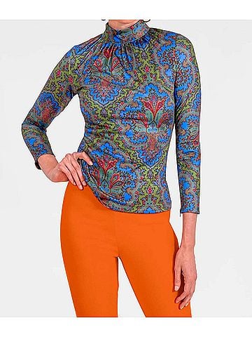 Gretchen Scott Designs Scorching Hot Top in Passion Paisley (view 2)