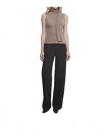 Enza Costa Cashmere Seeveless Scarf Top in Walnut (view 2)
