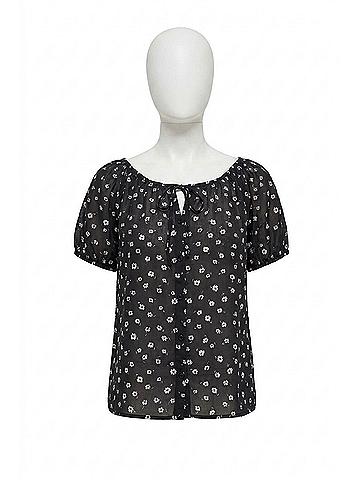Alex Mill Rose Top in Black Floral (view 1)