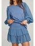 Chaser Blue Clyde Blouse in Vintage Blue Size S - photo 4