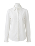 Christy Lynn Solid White Barris Button-Up Top in Eggshell Size XS - photo 1
