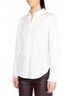 Christy Lynn Solid White Barris Button-Up Top in Eggshell Size XS - photo 4