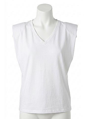 Blank NYC Shoulder Pad Tank Top in White (view 1)