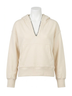 Another Love Solid White Pullover Hooded Sweatshirt in Birch Size S - photo 1