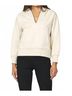 Another Love Solid White Pullover Hooded Sweatshirt in Birch Size S - photo 2