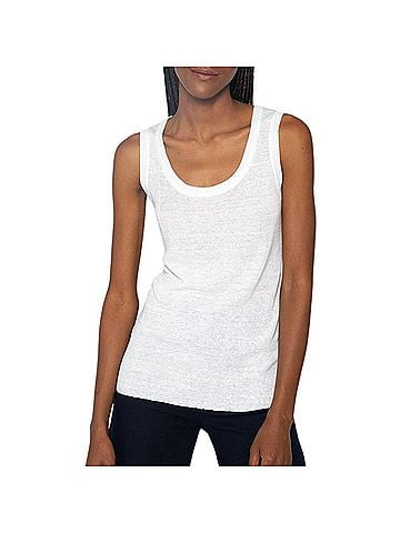 Kinross Women's Rib Tank Top in White (view 2)