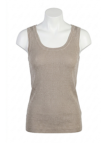 Kinross Women's Rib Tank Top in Flax (view 1)