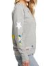 Chaser Gray Peace Fleece Long Sleeve Pullover Top in Grey Size M - photo 3