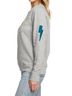 Chaser Gray Peace Fleece Long Sleeve Pullover Top in Grey Size M - photo 4