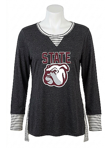Gameday couture Mississippi State University Tunic in Grey (view 1)