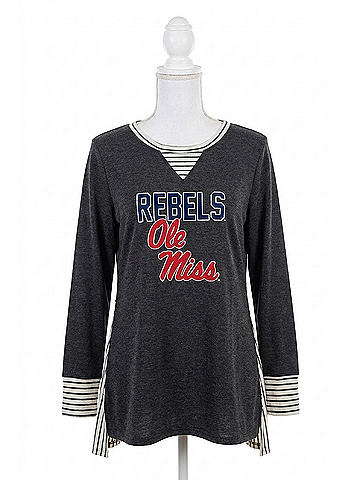 Gameday couture Ole Miss You'll Be Back Tunic in Charcoal (view 1)