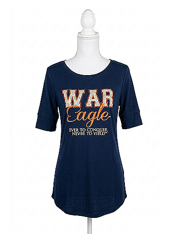 Gameday couture Auburn University Half-Sleeve Spirit Tee in Navy (view 1)