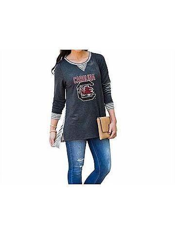 Gameday couture University Of South Carolina Tunic in Charcoal (view 2)
