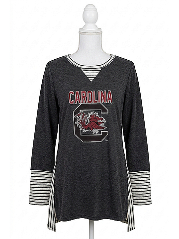 Gameday couture University Of South Carolina Tunic in Charcoal (view 1)