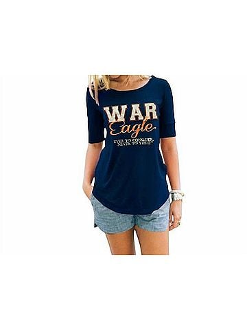 Gameday couture Auburn University Half-Sleeve Spirit Tee in Navy (view 2)