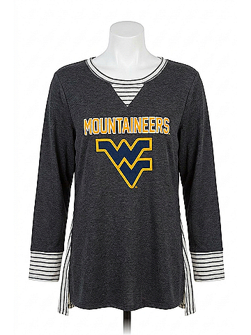 Gameday couture West Virginia University Tunic in Charcoal (view 1)