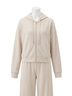 Splendid Brown Waffle Scuba Zip-Up Pullover in Moonstone Size S - photo 1