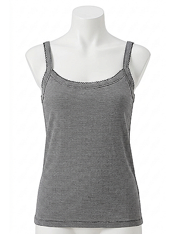 DONNI The Jersey Stripe Spaghetti Tank in Jet Stripe (view 1)