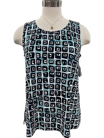 Habitat Women's Travel Cubism Tank Top in Navy (view 1)