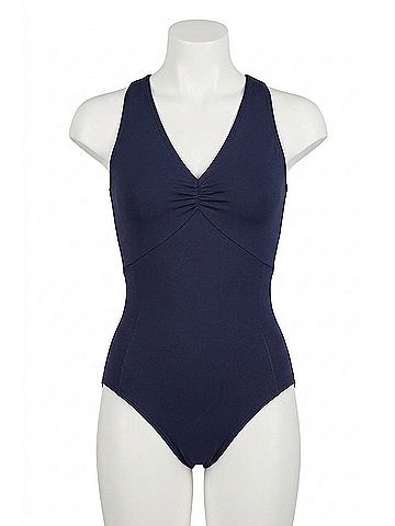 Bloch Ladies Koa Cross Back Leotard in Navy Blue (view 1)