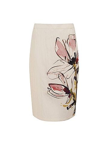 Sanctuary Women's Spring Flower Pencil Skirt in Cream (view 1)